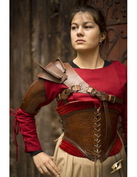 Protetor de ombro de couro