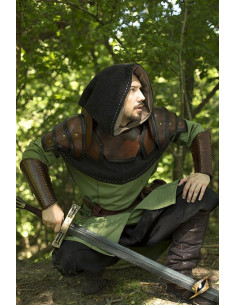 Gorget medieval de couro bicolor 2