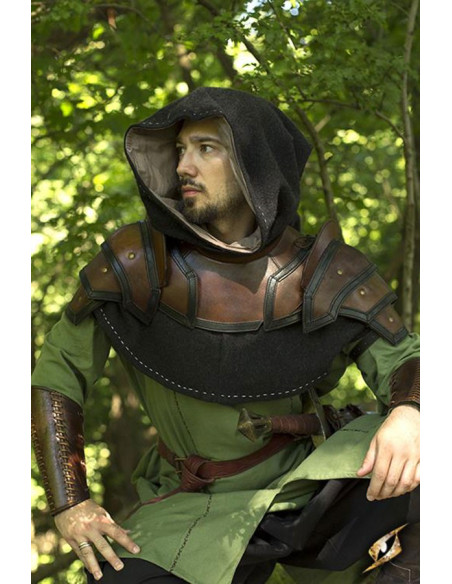 Gorget medieval de couro bicolor