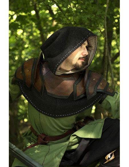 Gorget medieval de couro bicolor