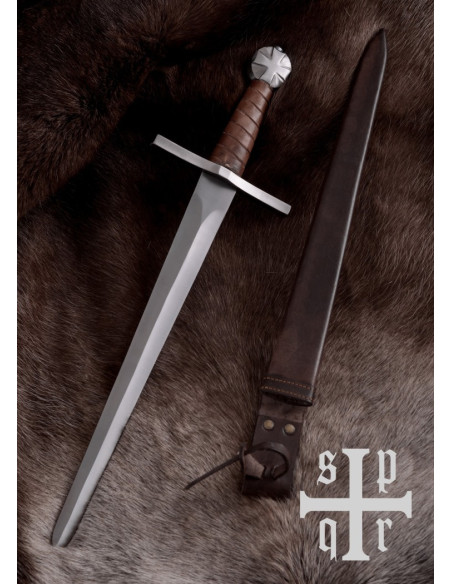 Adaga de combate templária, com bainha
