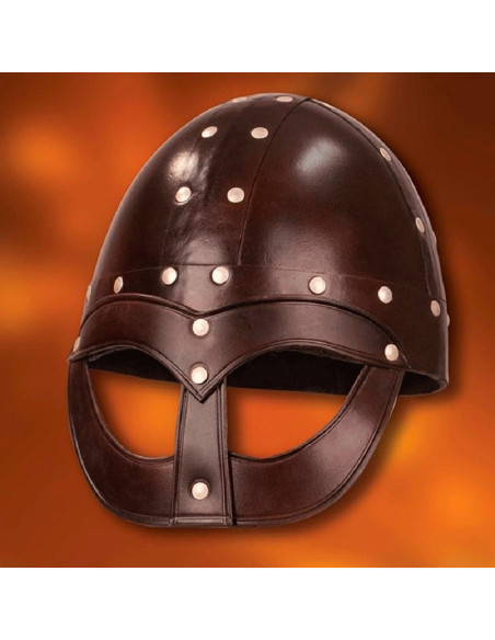 Capacete Viking Vendel, couro
