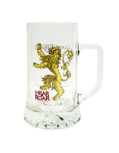 Jarro de cerveja de vidro Hear Me Roar Lannister de game of Thrones