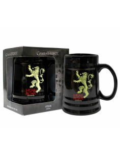 Jarro de cerveja Cerâmica Preta casa Lannister de game of Thrones