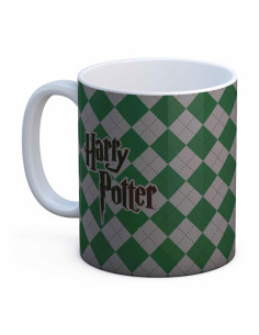 Caneca de cerâmica branca Harry Potter Slytherin 2