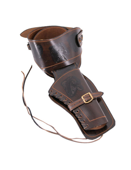 Canana de pele para revólver curto