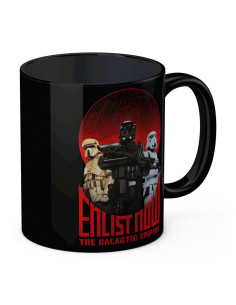 Caneca de cerâmica preta Star Wars Enlist Now