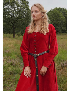 Vestido Medieval Isabel, Veludo Vermelho 2