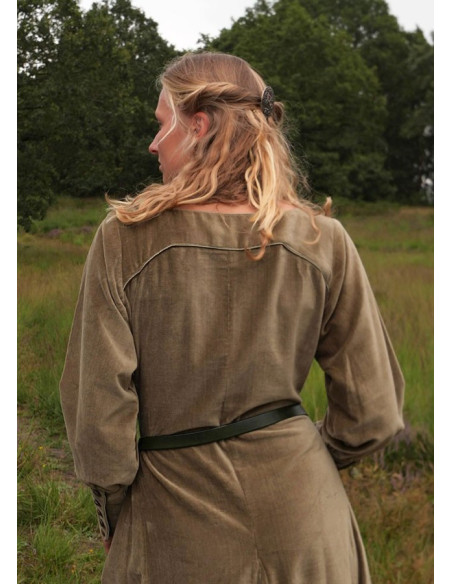 Vestido medieval Isabel, Veludo Verde