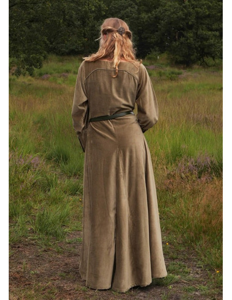 Vestido medieval Isabel, Veludo Verde