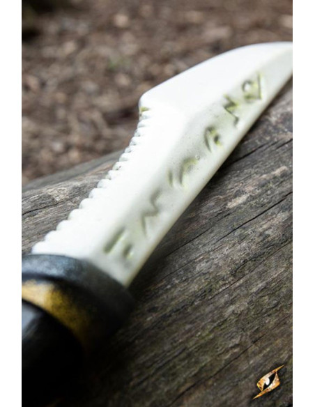 Adaga medieval de osso, látex