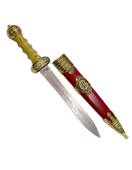 A espada Romana Gladius dourada
