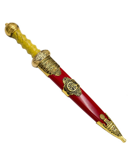 A espada Romana Gladius dourada
