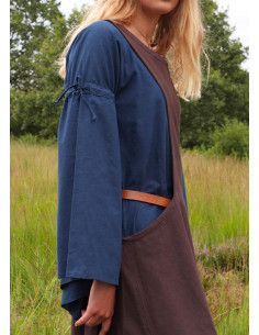 Vestido medieval Andra, castanho escuro 2