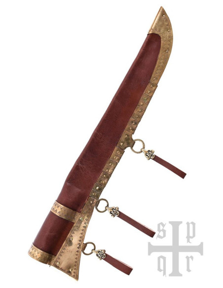 Faca viking Seax Damasco cabo em...