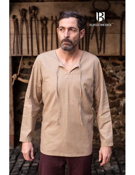 Camisa medieval gravatas Ulrich, cânhamo