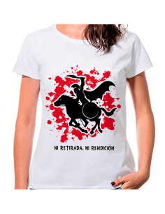 T-shirt de mulher Espartano a Cavalo: nem retirada, ou prestação