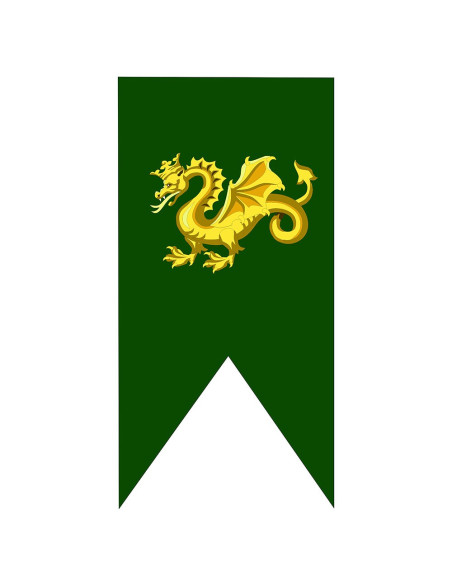Estandarte Medieval Dragão de Ouro