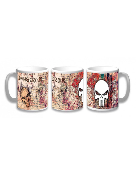 Caneca de cerâmica Crânio Horror