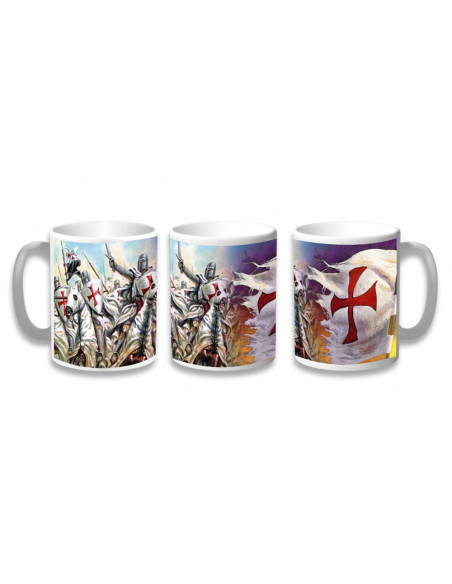 Caneca de Cerâmica Guerreiros Templários