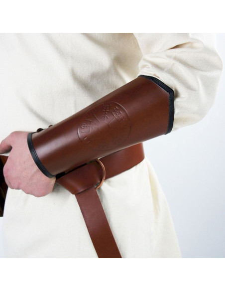 Pulseiras de couro Vegvisir marrom celta