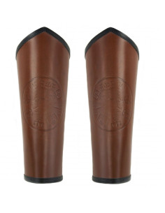 Pulseiras de couro Vegvisir marrom celta