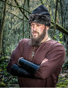 Pulseiras de couro preto celta Vegvisir 2