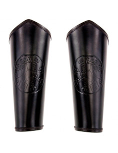 Pulseiras de couro preto celta Vegvisir