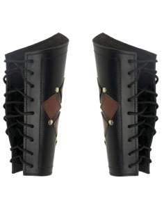 Pulseiras medievais sapatilhas pretas e marrons 2