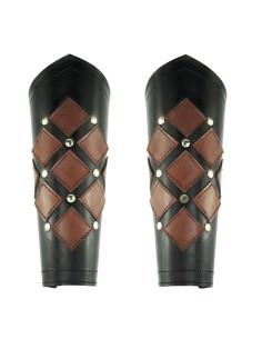 Pulseiras medievais sapatilhas pretas e marrons