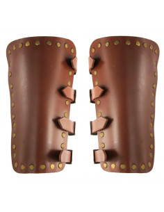 Pulseiras Mar medievais em couro marrom