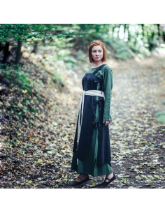 Túnica medieval para mulher Hildegard, preta