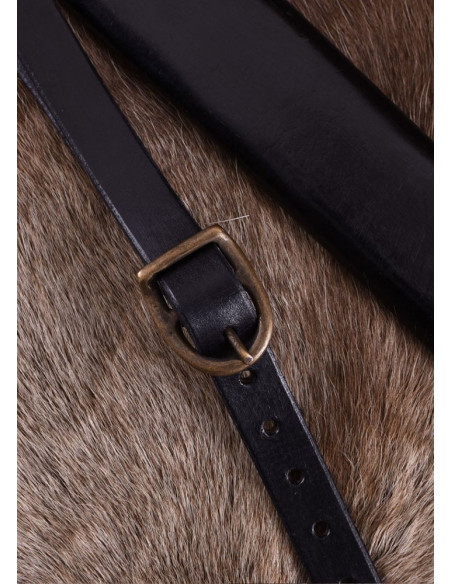 Espada cruzada com bainha de couro