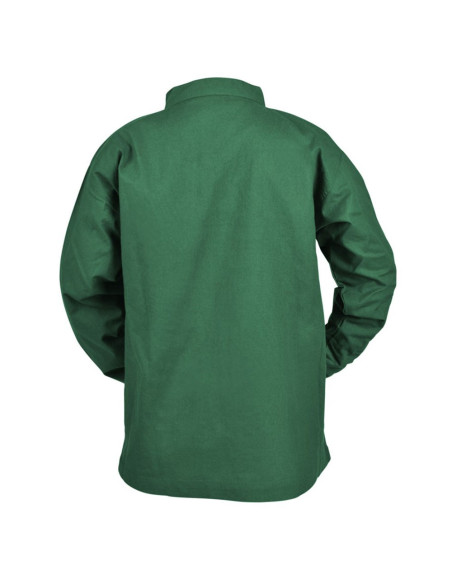 Camisa medieval verde para menino, Colin