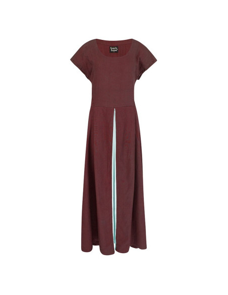 Vestido medieval vermelho-branco...