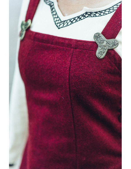 Avental medieval Viking Aila em lã,...