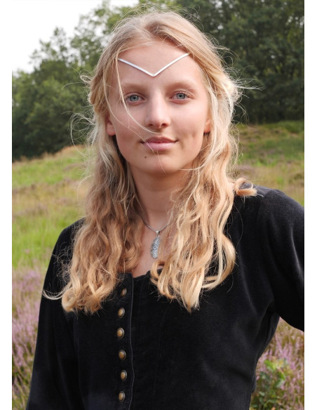 Vestido medieval Elizabeth, veludo preto