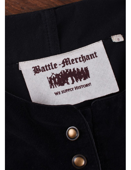 Vestido medieval Elizabeth, veludo preto