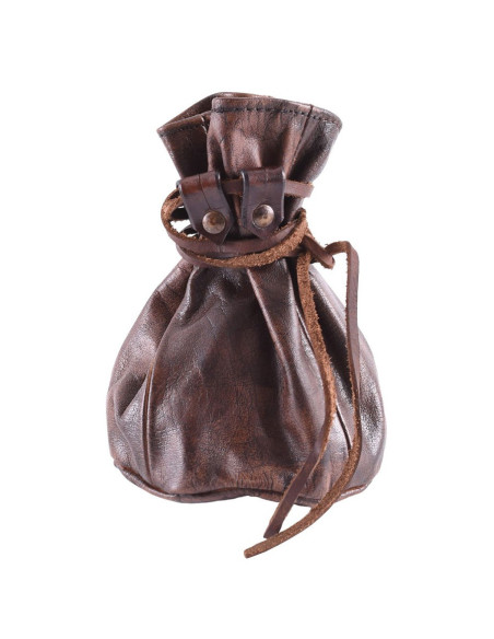 Bolsa de moedas grande em couro