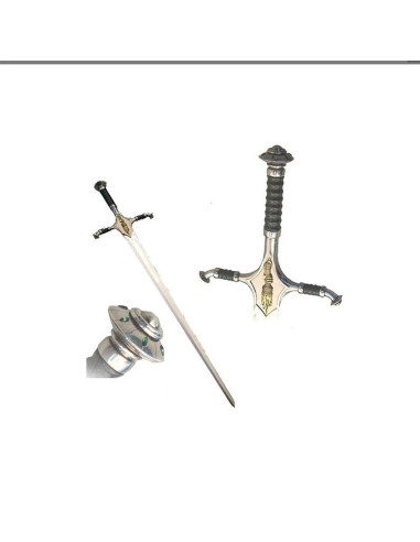 espada de aço e arma de fantasia medieval afiada. guerra símbolo