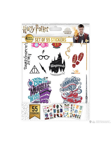 Conjunto de 55 adesivos de Harry Potter