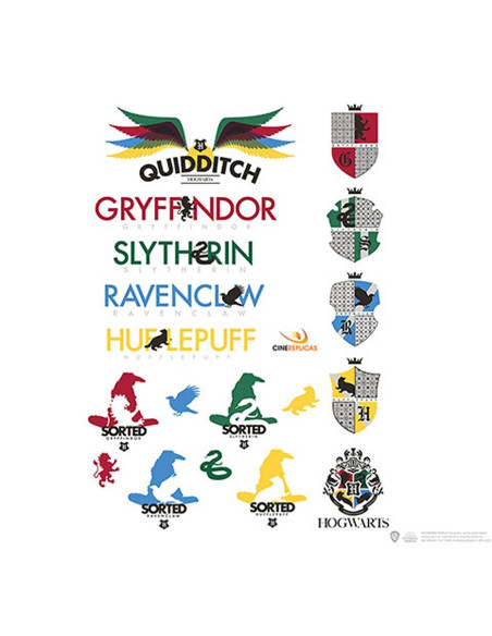 Conjunto de 55 adesivos Harry Potter