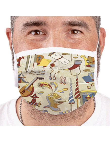 Máscara medieval reutilizável...