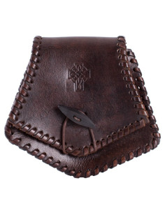 Bolsa de couro com cruz celta