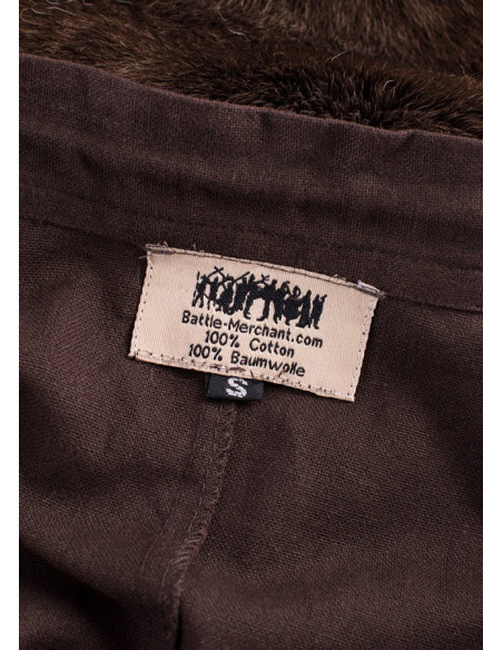 saia longa medieval marrom escuro