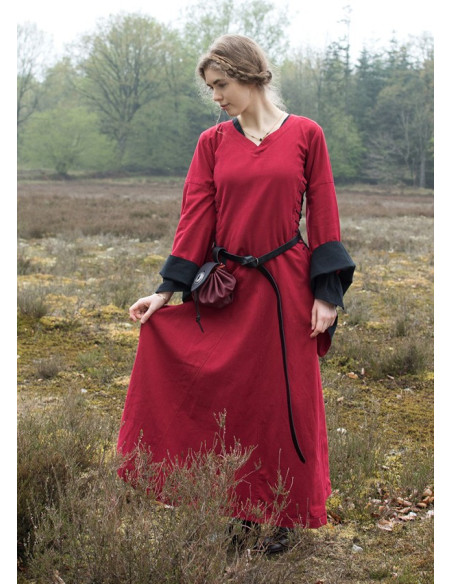Vestido medieval aberto Bliaut Amal,...
