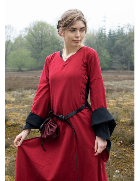 Vestido medieval aberto Bliaut Amal,...
