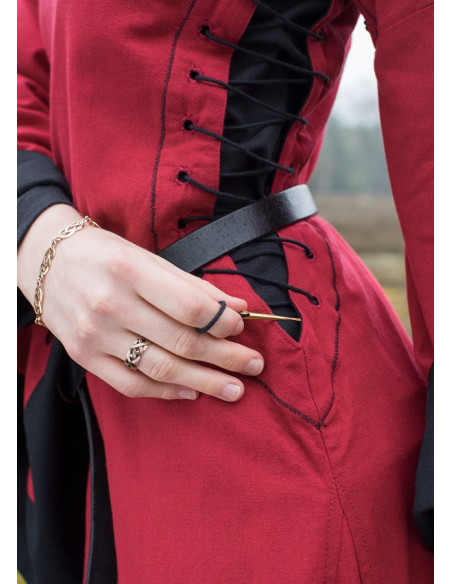 Vestido medieval aberto Bliaut Amal,...