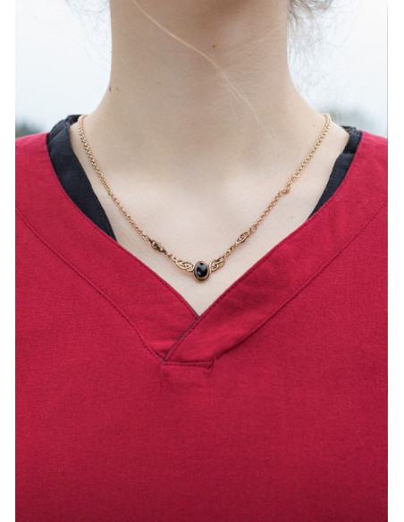 Vestido medieval aberto Bliaut Amal,...