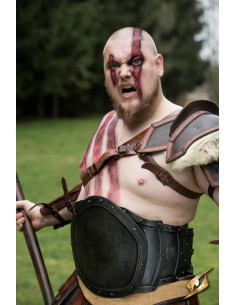 Pancera selvagem em metal, acabamento preto